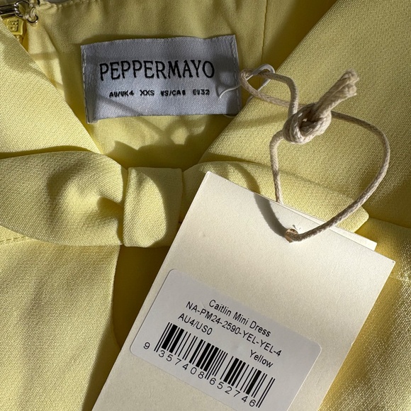 Yellow semi formal mini dress-peppermayo - Picture 5 of 5